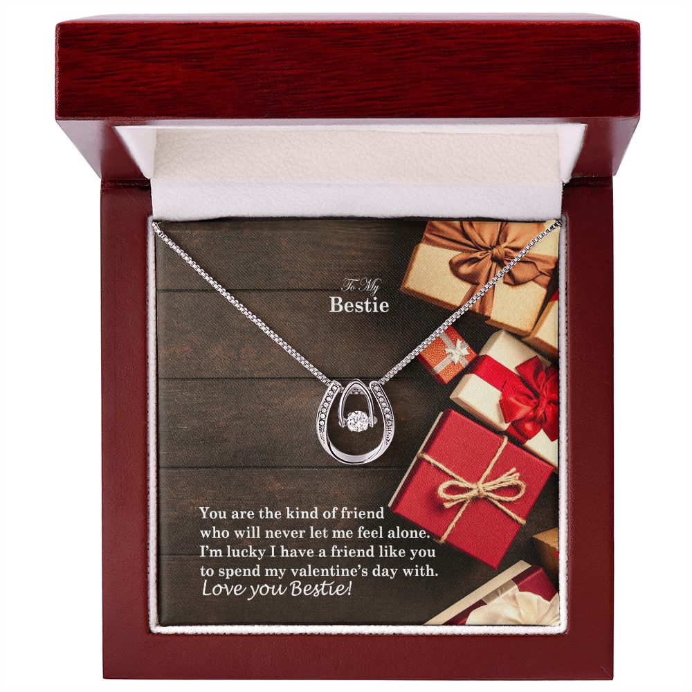 To My Bestie, I'm Lucky I Have A Friend Like You - Lucky In Love Necklace - Gift for Friend