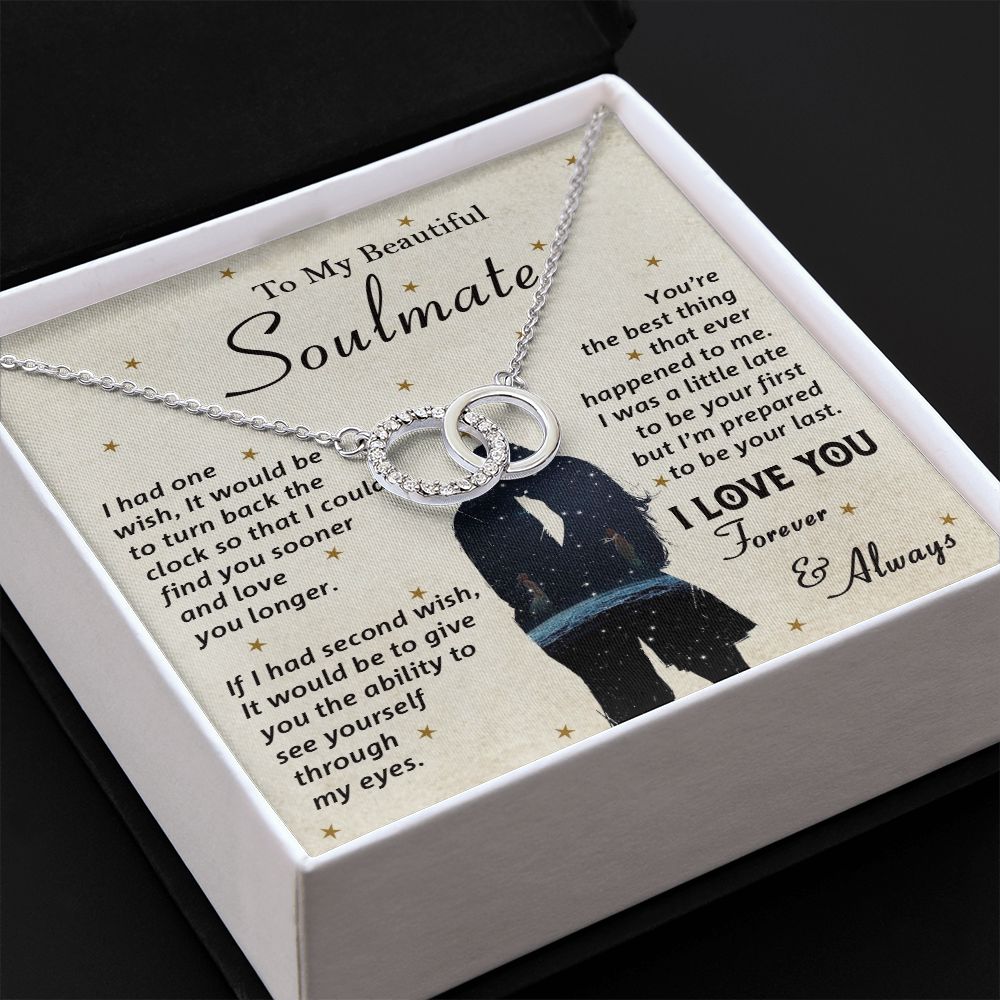 To My Beautiful Soulmate, You're The Best Thing That Ever Happened To Me - Perfect Pair Necklace - Gift for Her