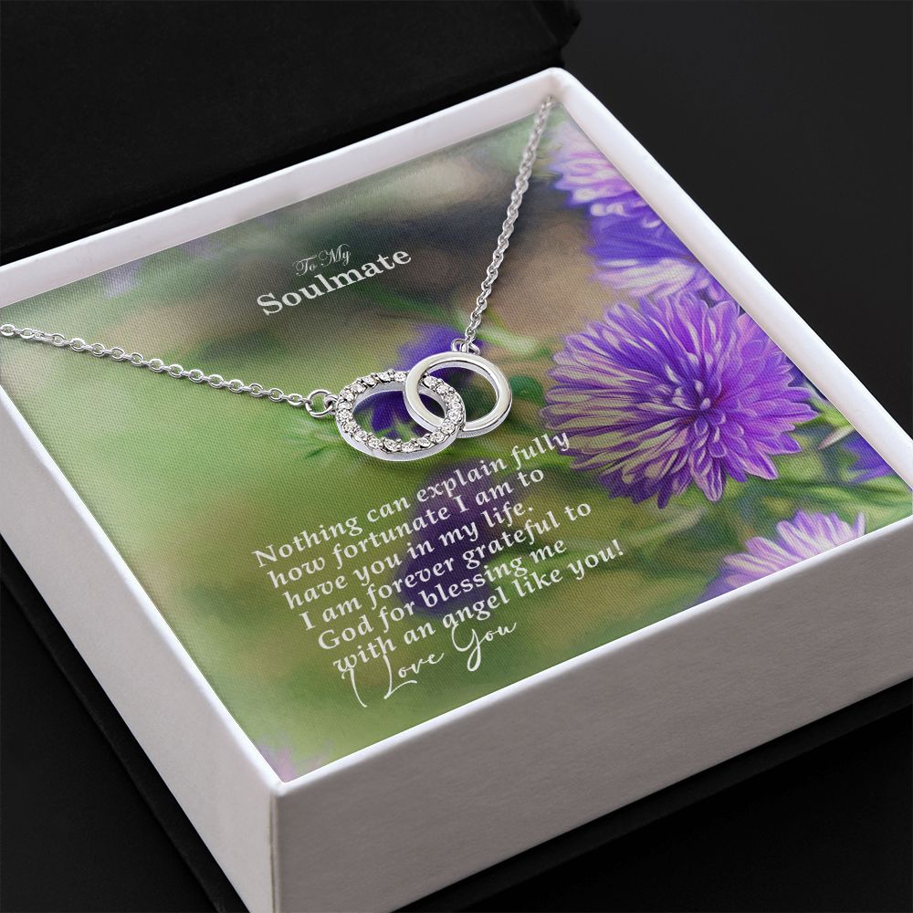 To My Soulmate, I Am Forever Grateful To God For Blessing Me With An Angel Like You - Perfect Pair Necklace - Gift for Her