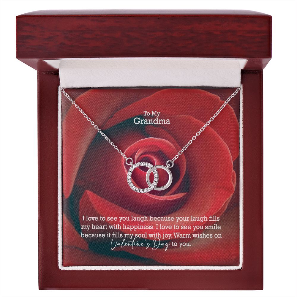 To My Grandma, I Love To See You Laugh Because Your Laugh Fills My Heart With Happiness - Perfect Pair Necklace - Gift for Grandma