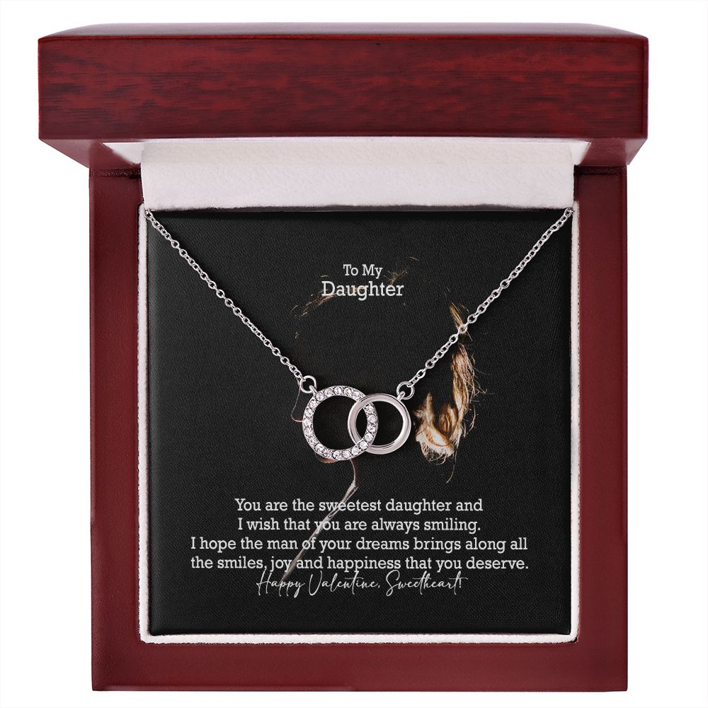 To My Daughter, You Are The Sweetest Daughter & I Wish That You Are Always Smiling - Perfect Pair Necklace - Gift for Daughter