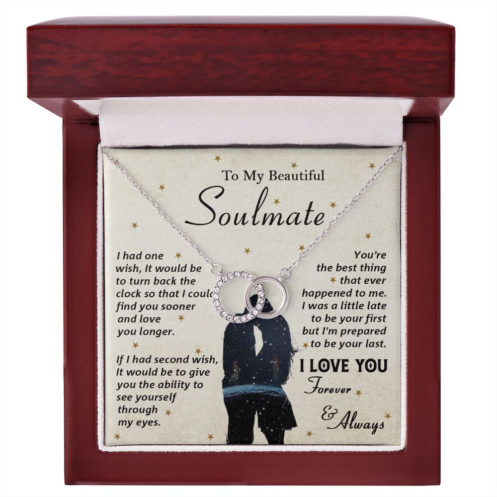 To My Beautiful Soulmate, You're The Best Thing That Ever Happened To Me - Perfect Pair Necklace - Gift for Her