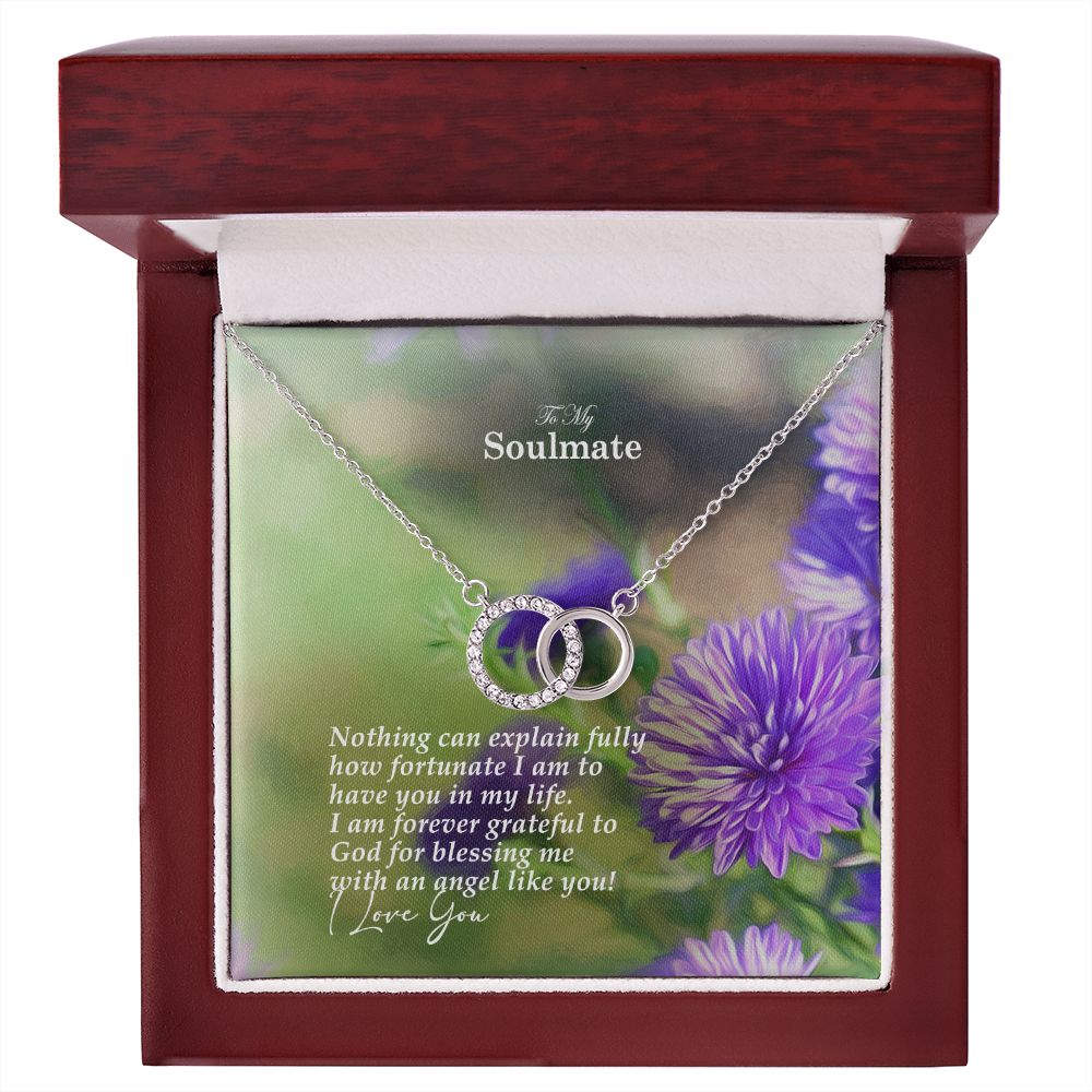 To My Soulmate, I Am Forever Grateful To God For Blessing Me With An Angel Like You - Perfect Pair Necklace - Gift for Her