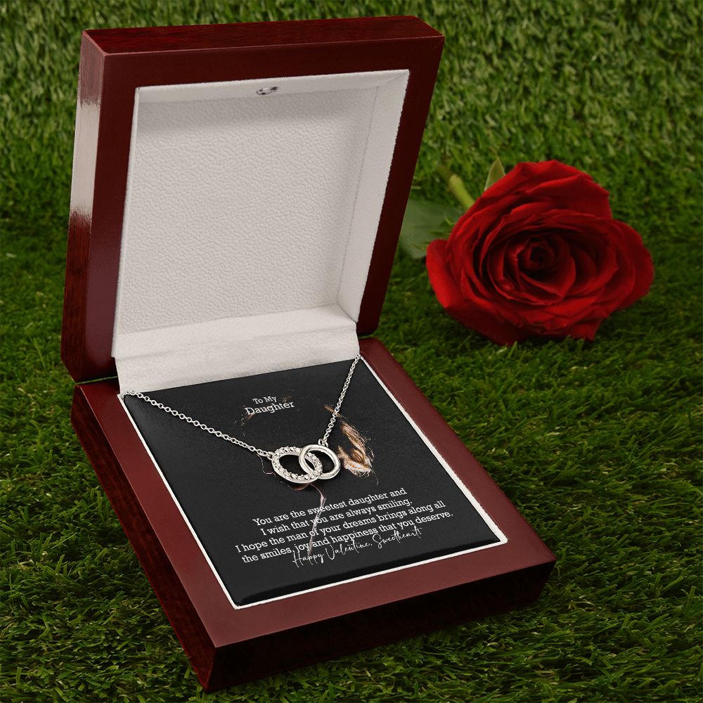 To My Daughter, You Are The Sweetest Daughter & I Wish That You Are Always Smiling - Perfect Pair Necklace - Gift for Daughter
