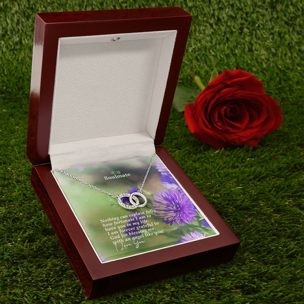 To My Soulmate, I Am Forever Grateful To God For Blessing Me With An Angel Like You - Perfect Pair Necklace - Gift for Her