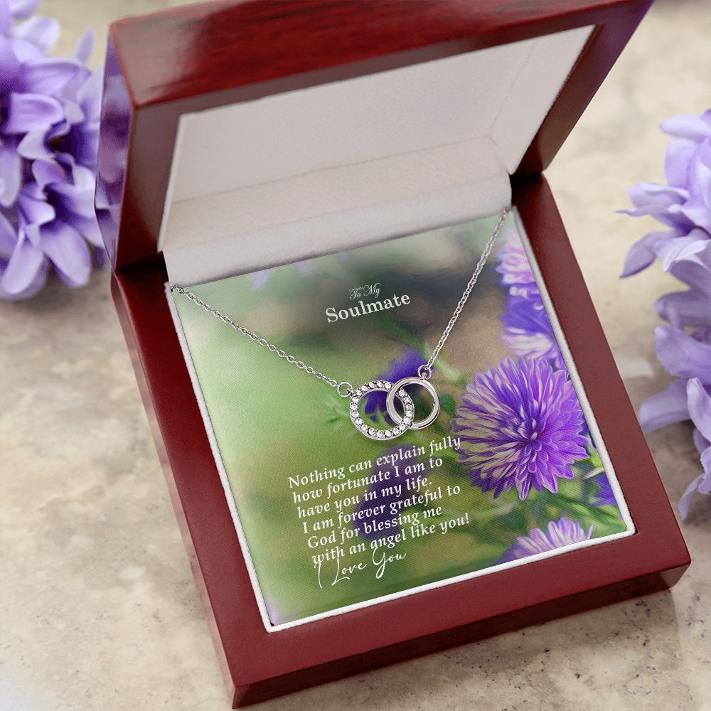 To My Soulmate, I Am Forever Grateful To God For Blessing Me With An Angel Like You - Perfect Pair Necklace - Gift for Her