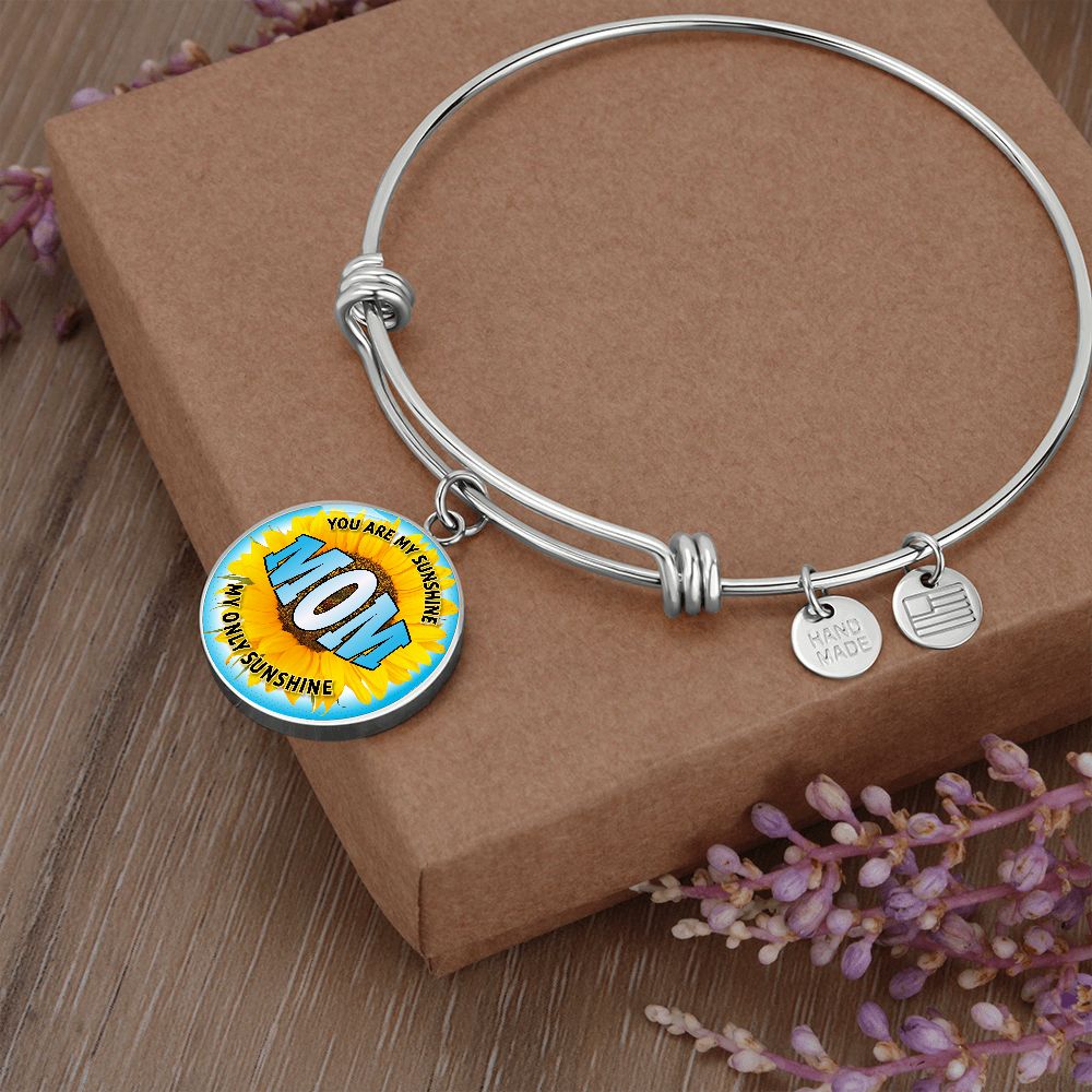 You Are My Sunshine - Circle Bangle - Gift for Mom