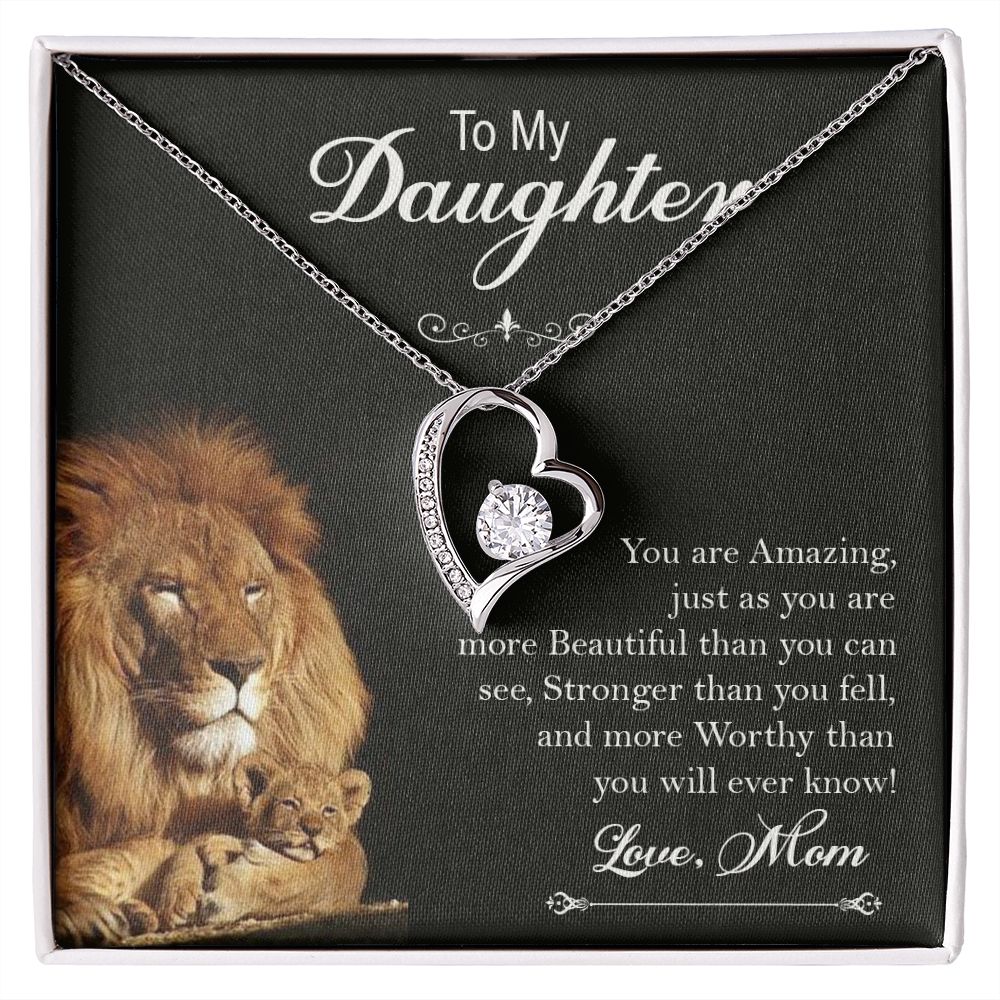 To My Daughter, You Are Amazing - Forever Love Necklace - Gift for Daughter