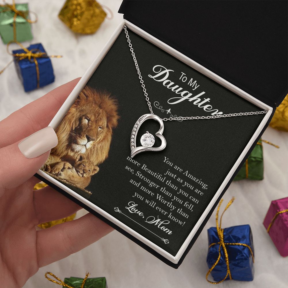 To My Daughter, You Are Amazing - Forever Love Necklace - Gift for Daughter