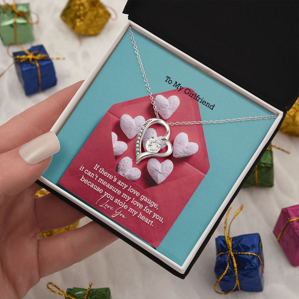 To My Girlfriend, You Stole My Heart - Forever Love Necklace - Gift for Girlfriend
