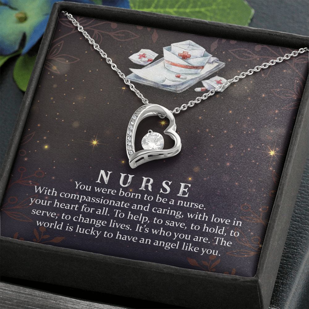 Daughter Nurse, You Were Born To Be A Nurse - Forever Love Necklace - Gift for Daughter