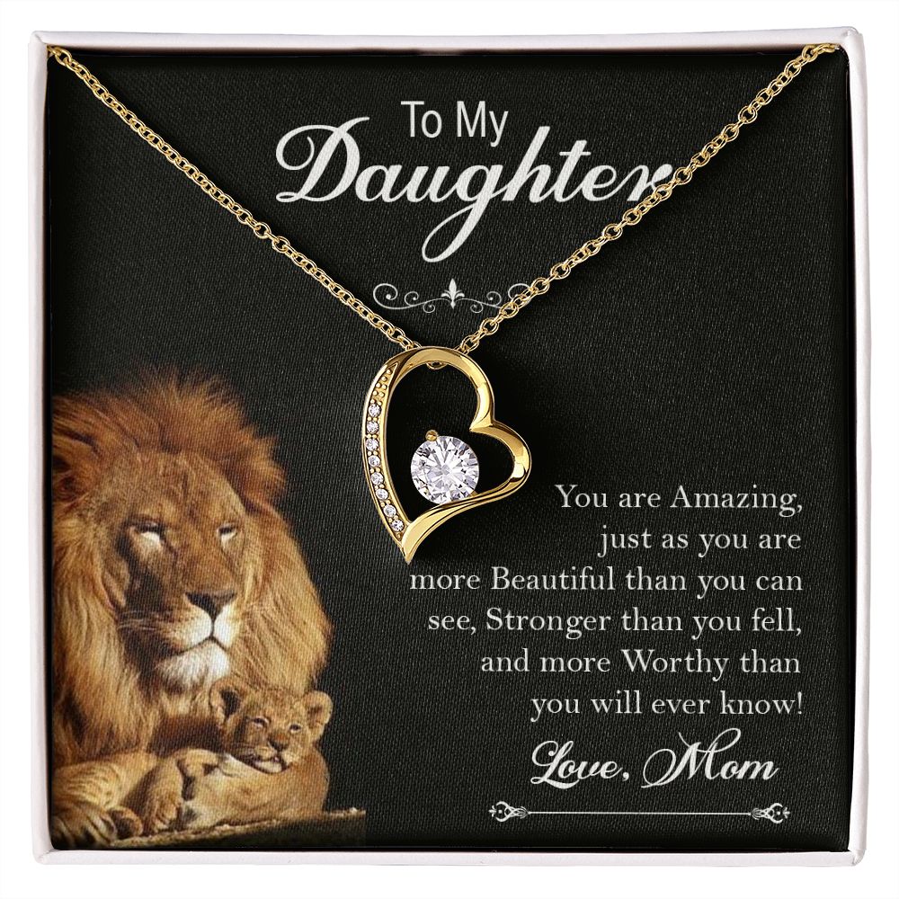 To My Daughter, You Are Amazing - Forever Love Necklace - Gift for Daughter