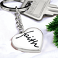 Faith (Black) - Graphic Heart Keychain - Gift for Her - Gift for Him
