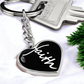 Faith (White) - Graphic Heart Keychain - Gift for Her - Gift for Him