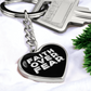 Faith Over Fear (White) - Graphic Heart Keychain - Gift for Her - Gift for Him