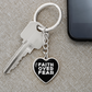 Faith Over Fear (White) - Graphic Heart Keychain - Gift for Her - Gift for Him