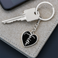 Faith (White) - Graphic Heart Keychain - Gift for Her - Gift for Him