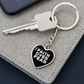 Faith Over Fear (White) - Graphic Heart Keychain - Gift for Her - Gift for Him
