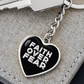Faith Over Fear (White) - Graphic Heart Keychain - Gift for Her - Gift for Him