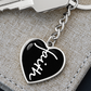 Faith (White) - Graphic Heart Keychain - Gift for Her - Gift for Him
