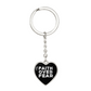 Faith Over Fear (White) - Graphic Heart Keychain - Gift for Her - Gift for Him