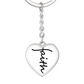 Faith (Black) - Graphic Heart Keychain - Gift for Her - Gift for Him