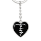 Faith (White) - Graphic Heart Keychain - Gift for Her - Gift for Him