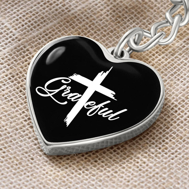 Grateful Heart Keychain – Gift for Her - Gift for Him