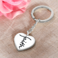 Faith (Black) - Graphic Heart Keychain - Gift for Her - Gift for Him