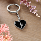 Faith (White) - Graphic Heart Keychain - Gift for Her - Gift for Him