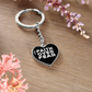 Faith Over Fear (White) - Graphic Heart Keychain - Gift for Her - Gift for Him