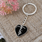 Faith (White) - Graphic Heart Keychain - Gift for Her - Gift for Him