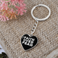 Faith Over Fear (White) - Graphic Heart Keychain - Gift for Her - Gift for Him