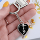 Faith (White) - Graphic Heart Keychain - Gift for Her - Gift for Him