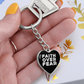 Faith Over Fear (White) - Graphic Heart Keychain - Gift for Her - Gift for Him