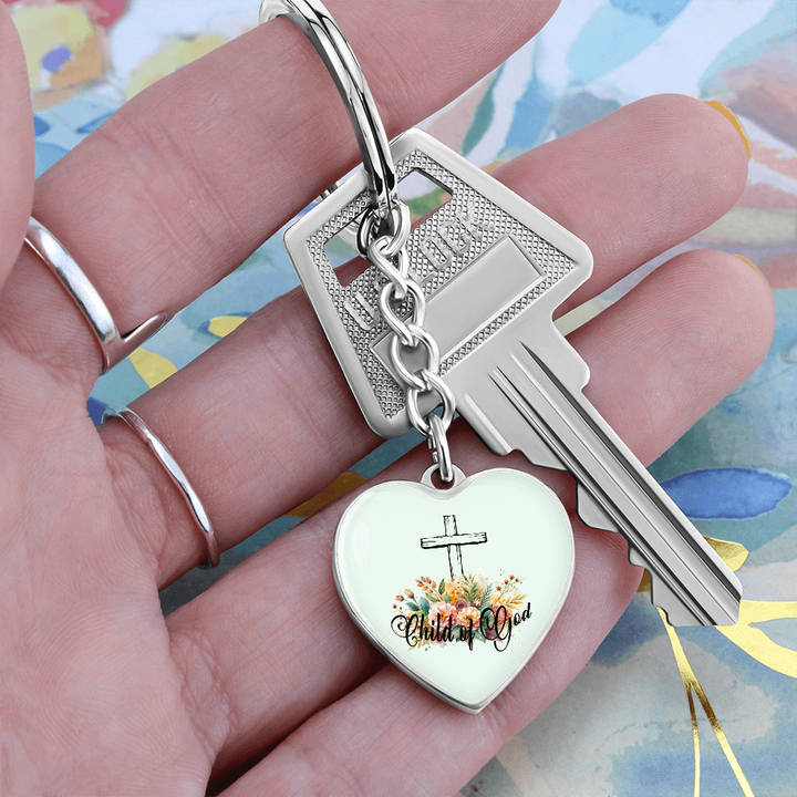 Child Of God Heart Keychain – Gift for Her