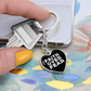 Faith Over Fear (White) - Graphic Heart Keychain - Gift for Her - Gift for Him