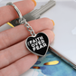 Faith Over Fear (White) - Graphic Heart Keychain - Gift for Her - Gift for Him