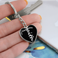 Faith (White) - Graphic Heart Keychain - Gift for Her - Gift for Him