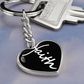 Faith (White) - Graphic Heart Keychain - Gift for Her - Gift for Him