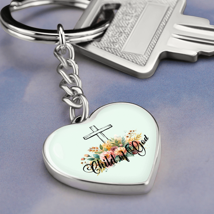 Child Of God Heart Keychain – Gift for Her