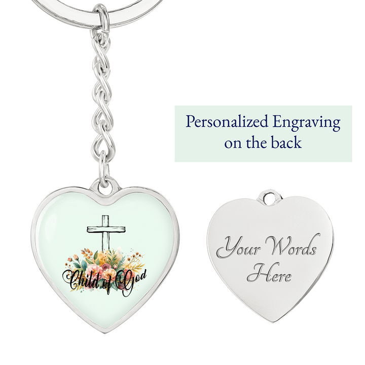 Child Of God Heart Keychain – Gift for Her