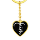 Faith (White) - Graphic Heart Keychain - Gift for Her - Gift for Him
