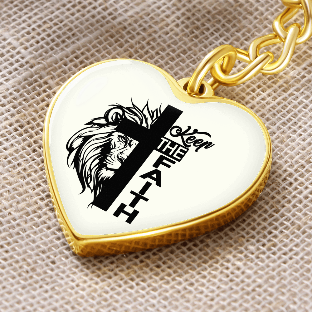 Keep The Faith Heart Keychain – Gift for Her - Gift for Him