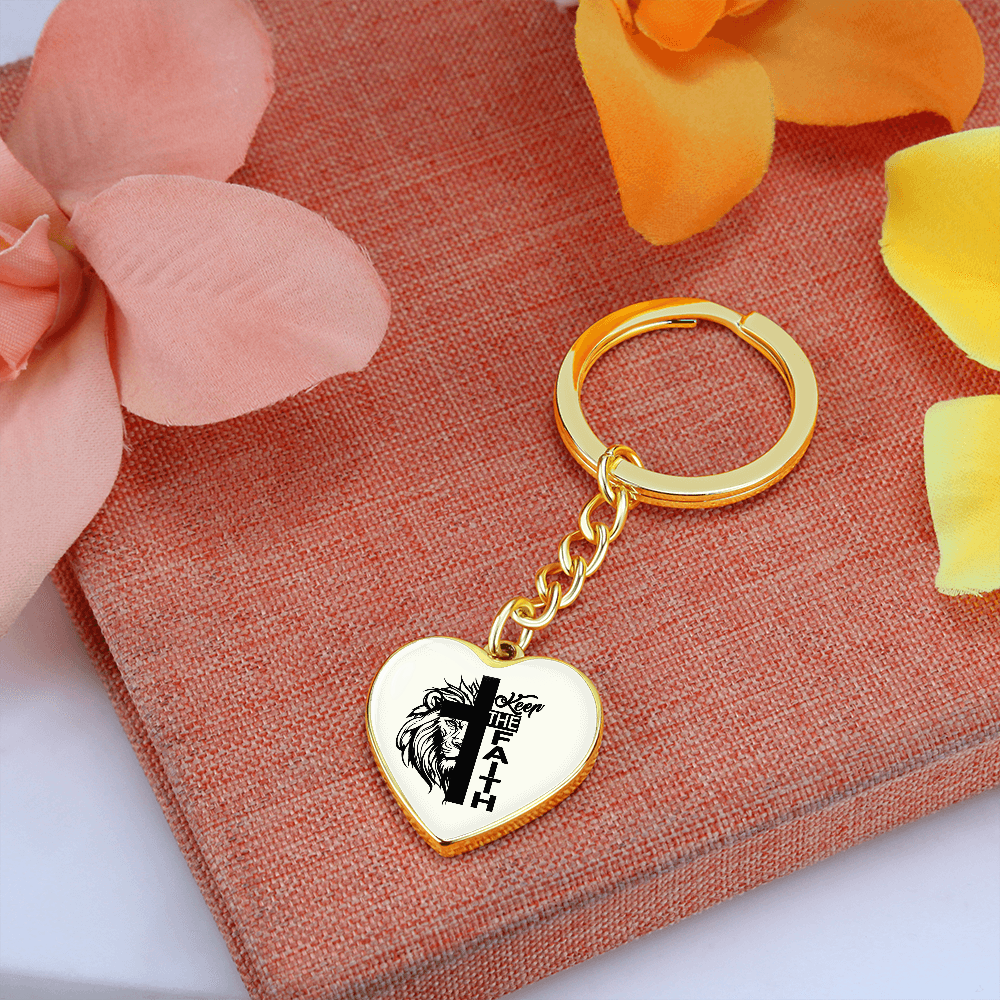 Keep The Faith Heart Keychain – Gift for Her - Gift for Him