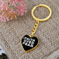 Faith Over Fear (White) - Graphic Heart Keychain - Gift for Her - Gift for Him