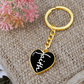 Faith (White) - Graphic Heart Keychain - Gift for Her - Gift for Him