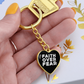 Faith Over Fear (White) - Graphic Heart Keychain - Gift for Her - Gift for Him