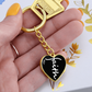 Faith (White) - Graphic Heart Keychain - Gift for Her - Gift for Him
