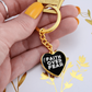 Faith Over Fear (White) - Graphic Heart Keychain - Gift for Her - Gift for Him